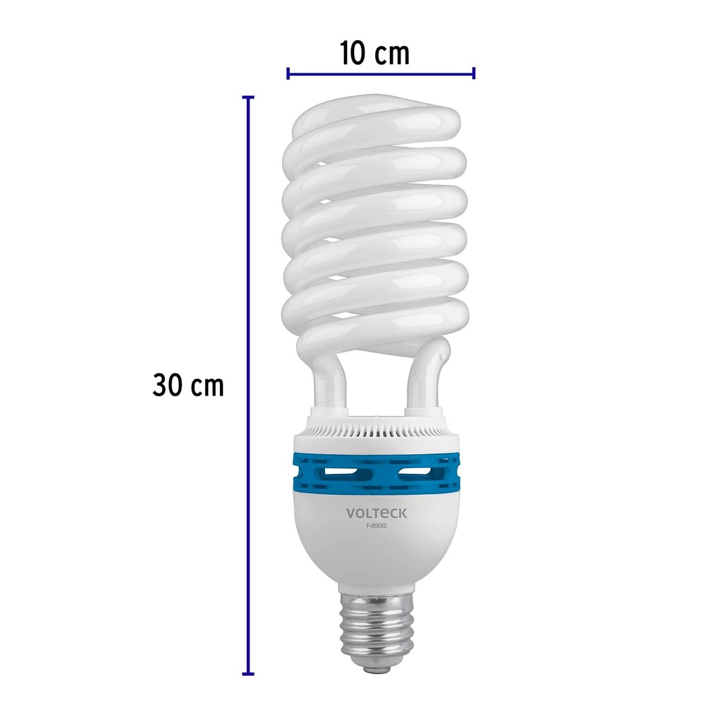 Lámpara espiral 85 W base mogul E39 220 V luz día, caja