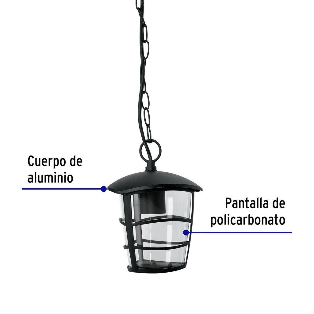 Arbotante moderno colgante negro, lámpara no incluida