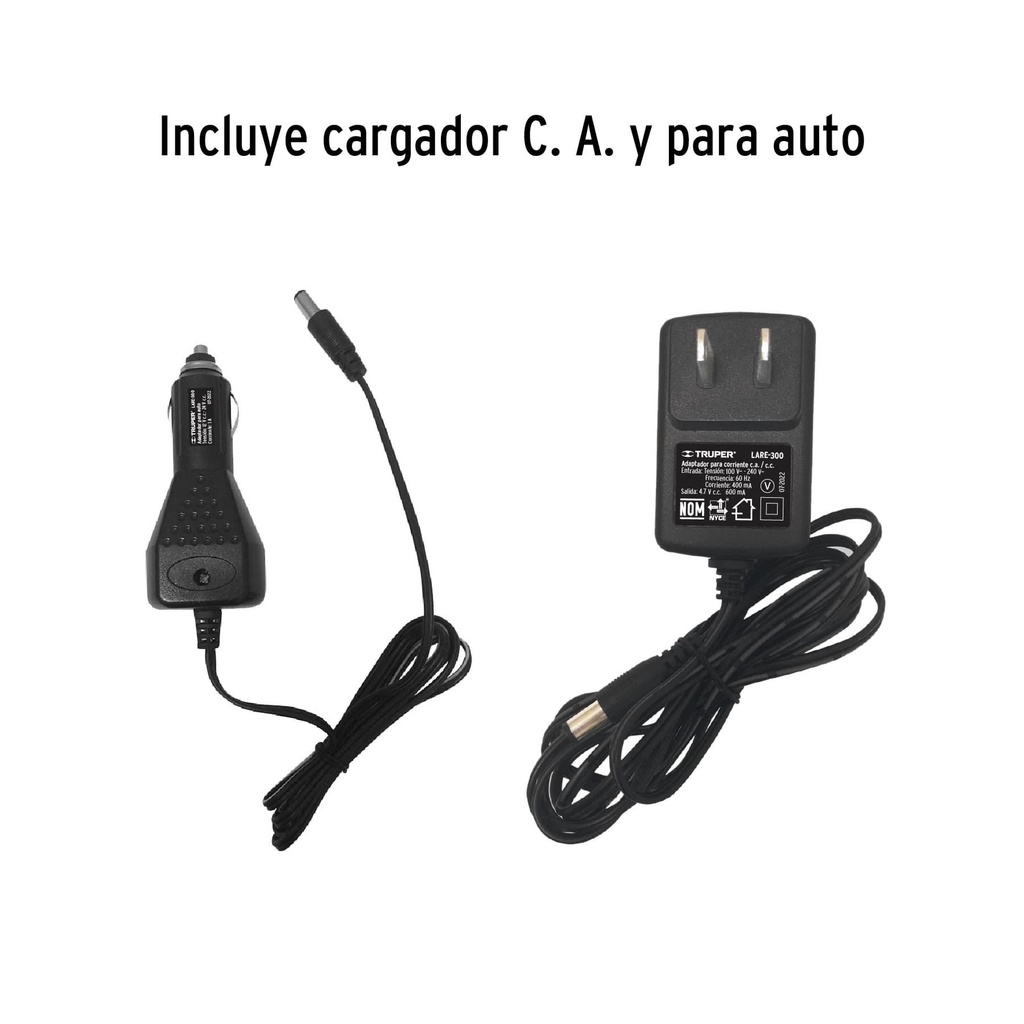 Lámpara recargable de LED 300 lm alta potencia, Truper