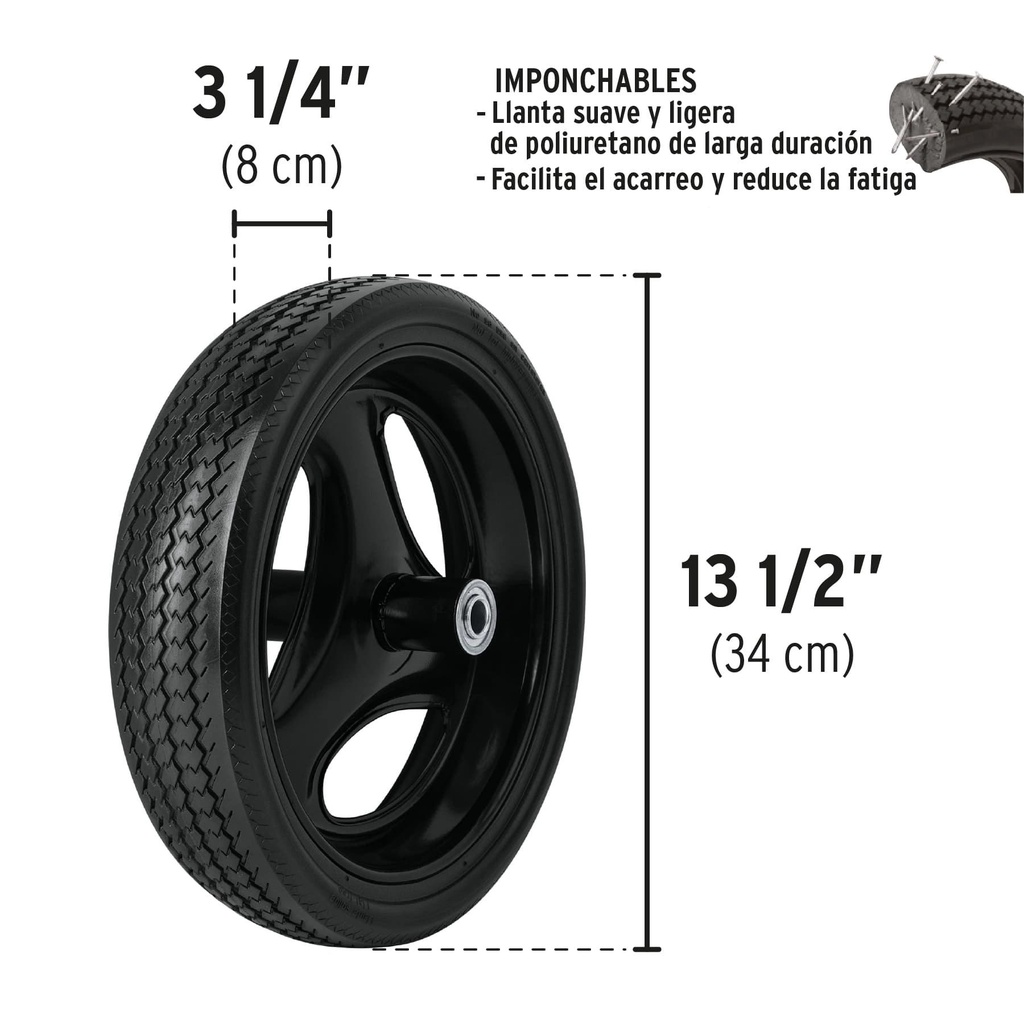 Carretilla 5.5ft3 gris Imponchable bastidores madera, Pretul