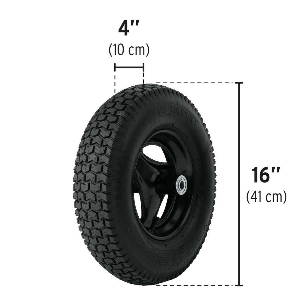 Carretilla 5.5ft3 Neumática, bastidor tubular, Truper