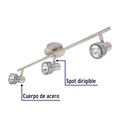 Luminario de sobreponer con 3 spots base GU10, Volteck