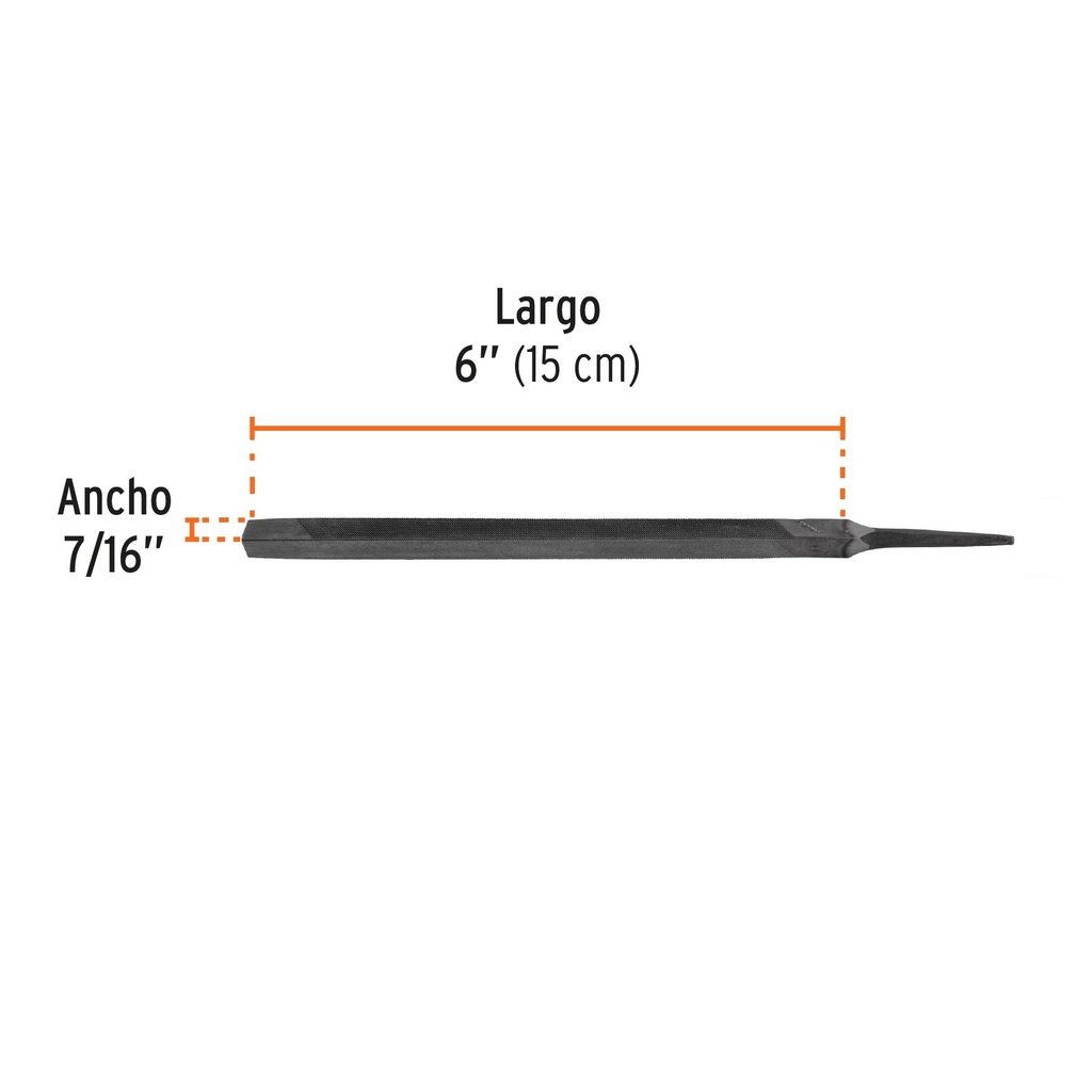 Lima negra triángulo pesado 6', 32 dpp, Truper