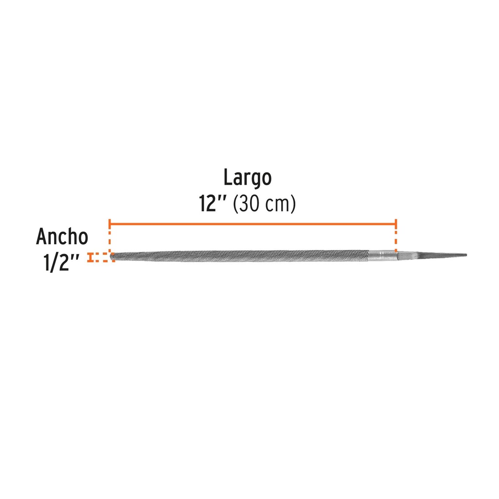 Lima redonda bastarda 12', Truper