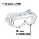 Goggles de seguridad con ventilación directa, Pretul