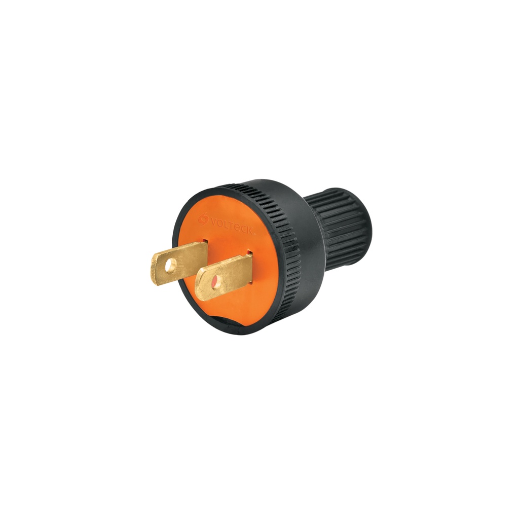 [T46210] 2 Clavijas no polarizadas redondas de PVC, Volteck