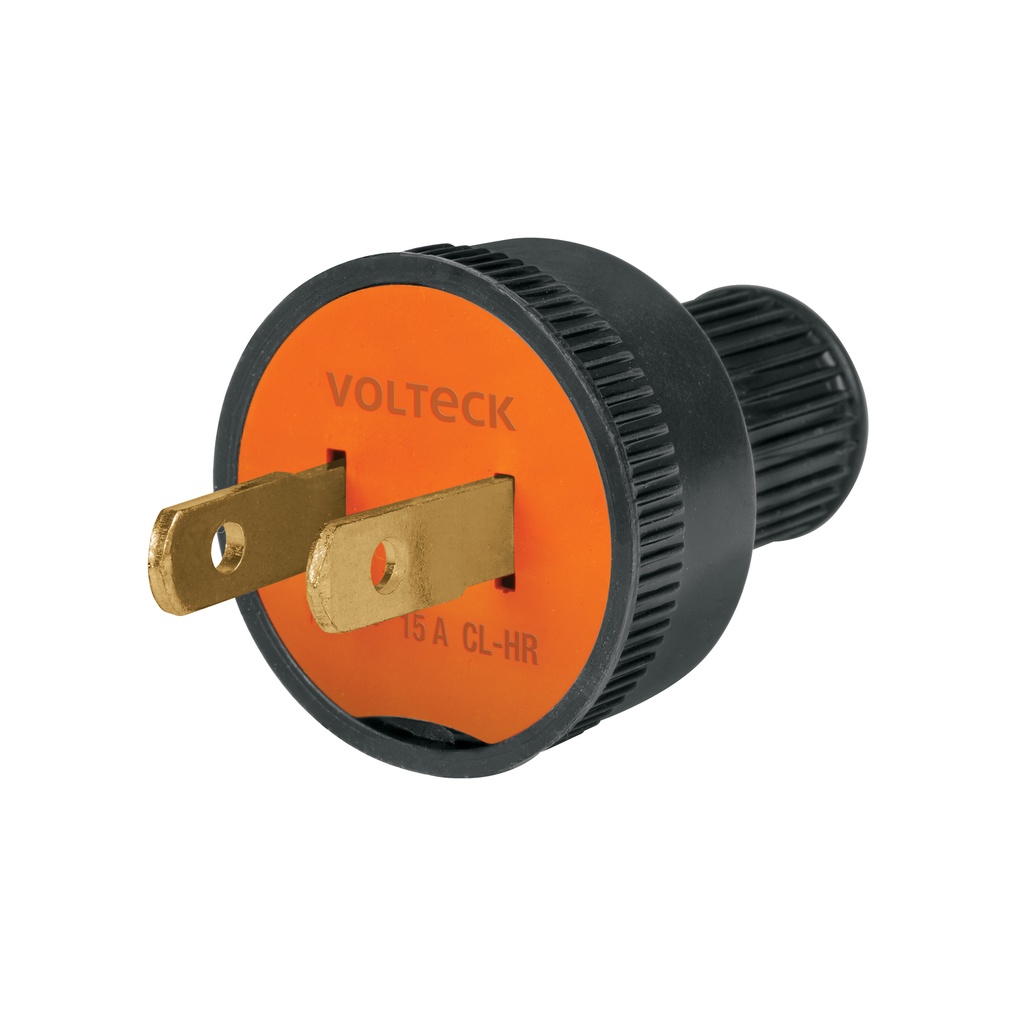 [T46210] 2 Clavijas no polarizadas redondas de PVC, Volteck