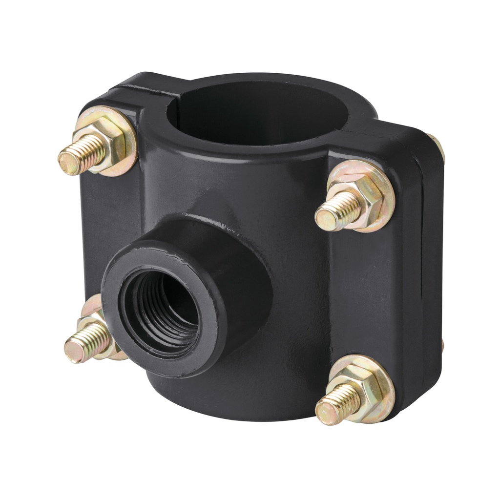 Abrazadera para toma domiciliaria PP 1-1/2' x 1/2', Foset