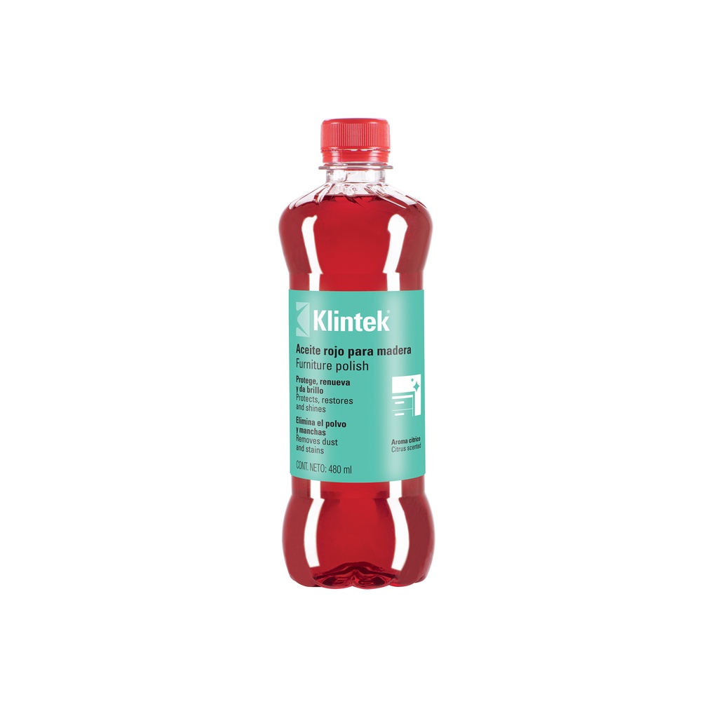 Aceite rojo para muebles, 480 ml, Klintek - Pag 605