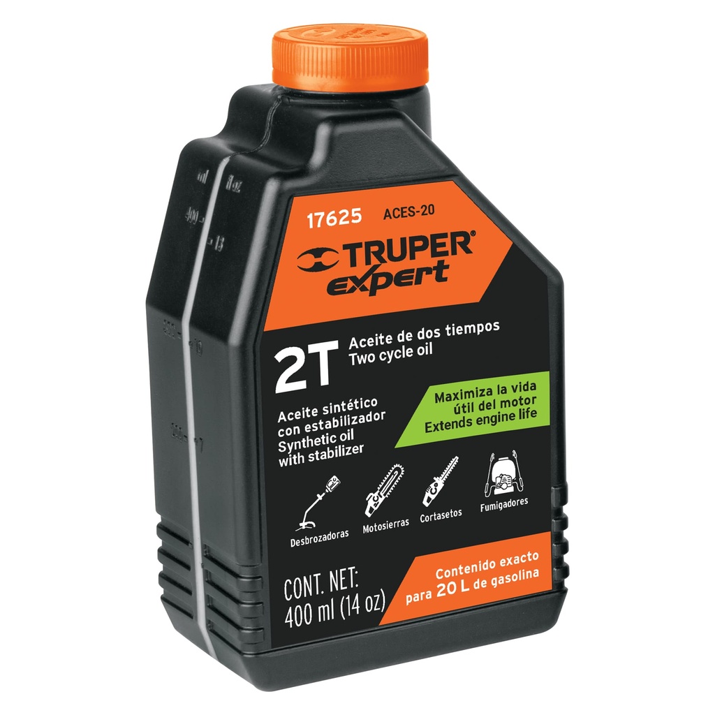 [T17625] Aceite sintético para motor de 2 tiempos, 400 ml