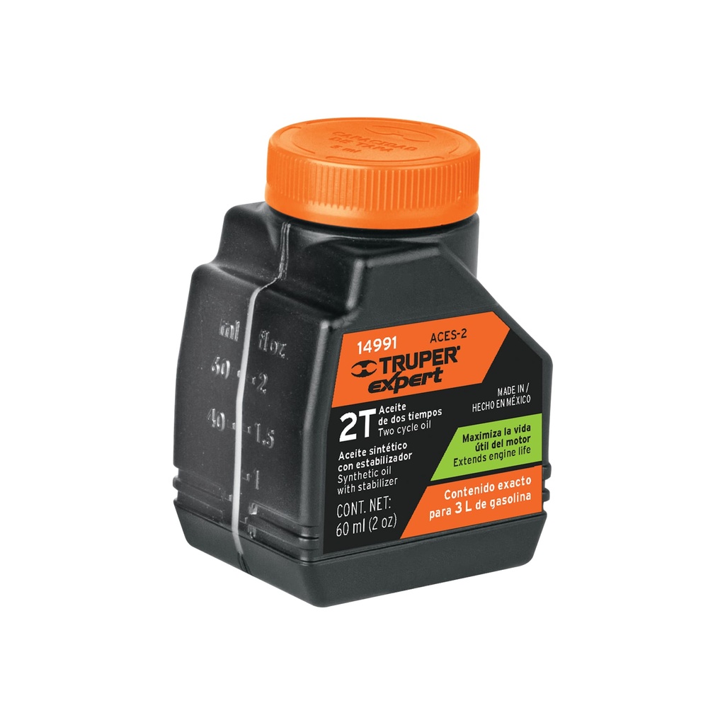 Aceite sintético para motor de 2 tiempos, 60 ml