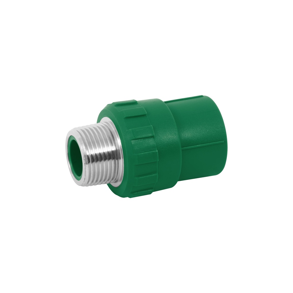 Adaptador PPR 1/2' macho con inserto metálico, Foset - Pag 528
