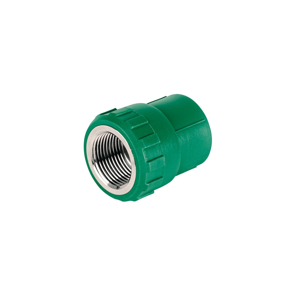 [T49886] Adaptador PPR 3/4' hembra con inserto metálico, Foset
