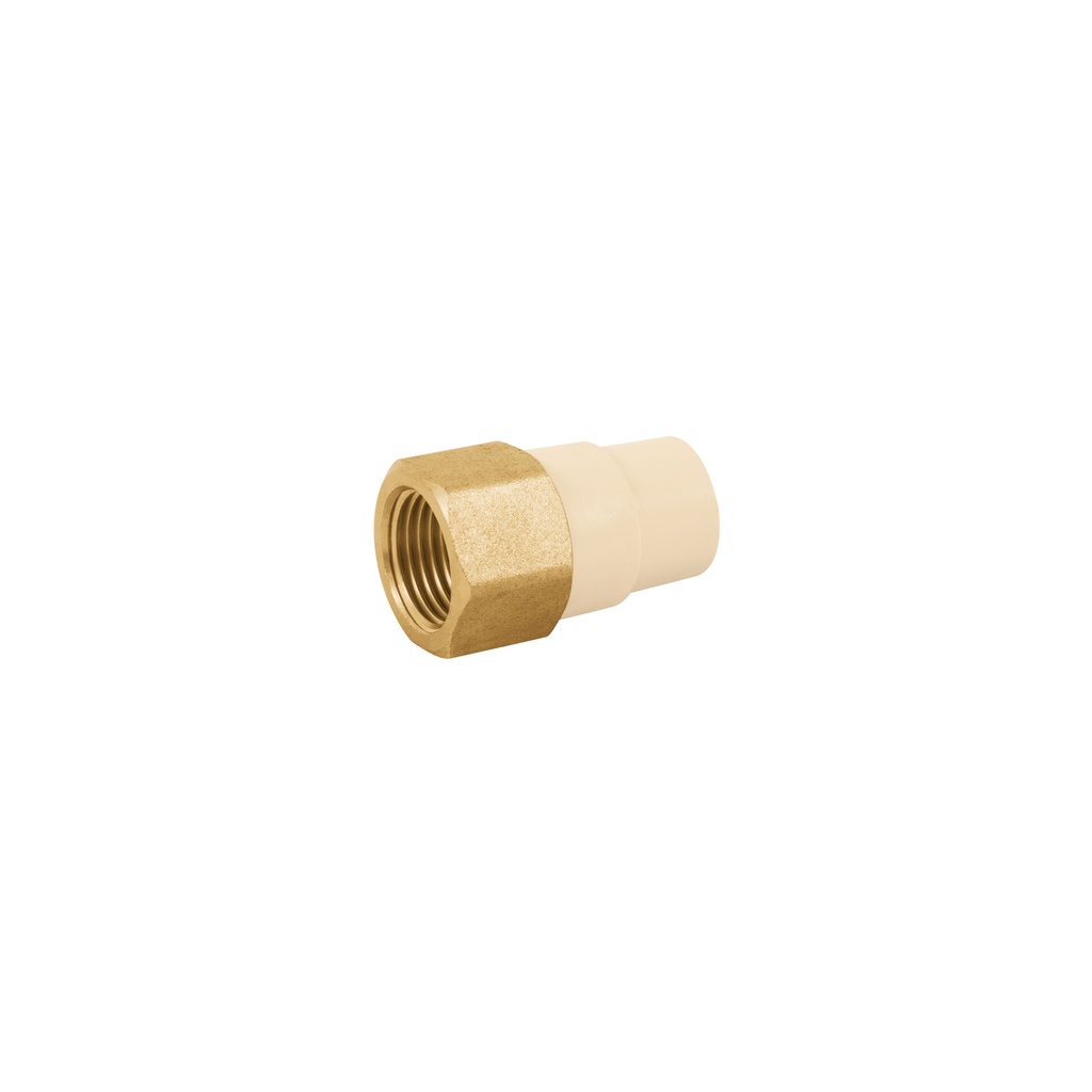 Adaptador hembra de CPVC 1/2' con inserto metálico, Foset
