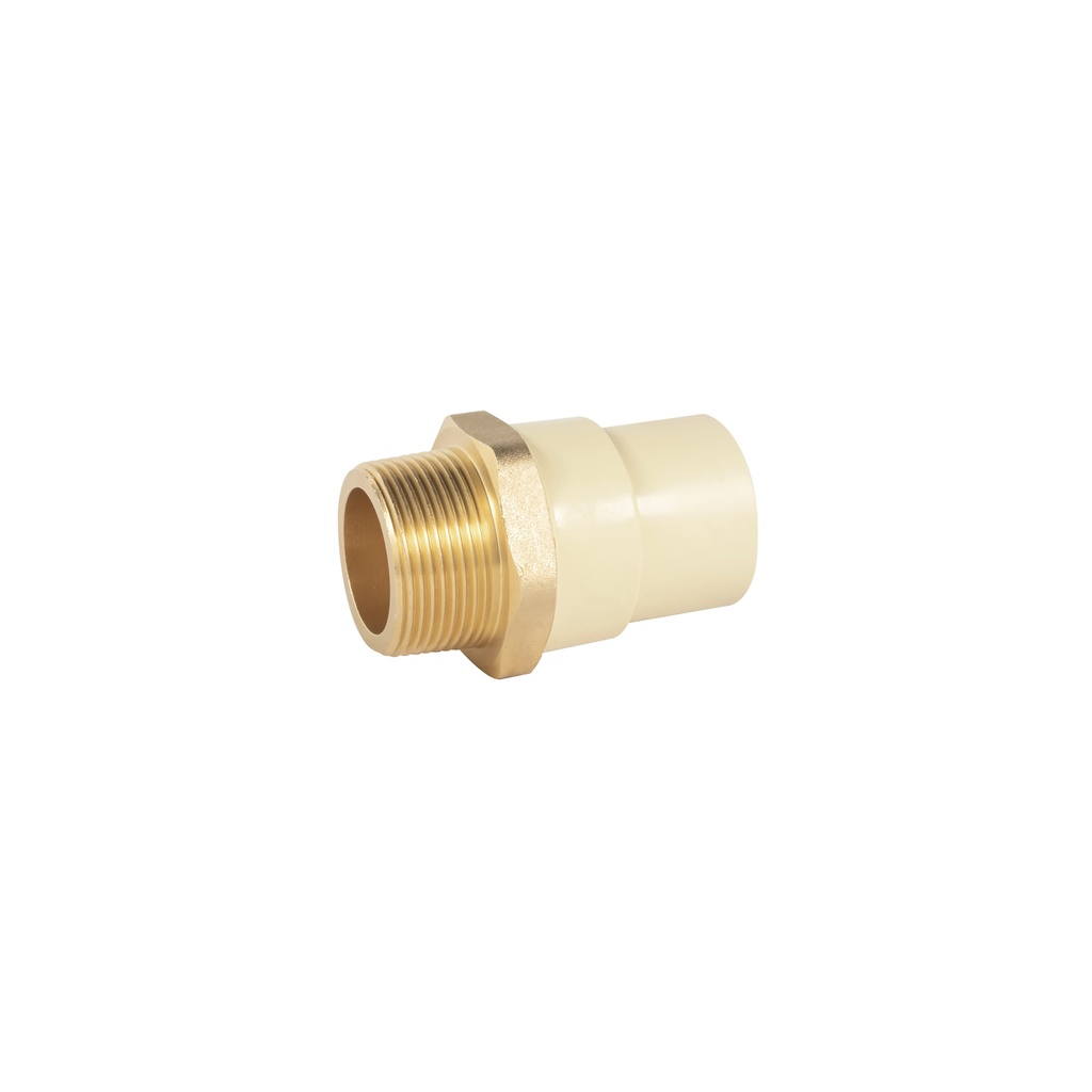 Adaptador macho de CPVC 1-1/4' con inserto metálico, Foset