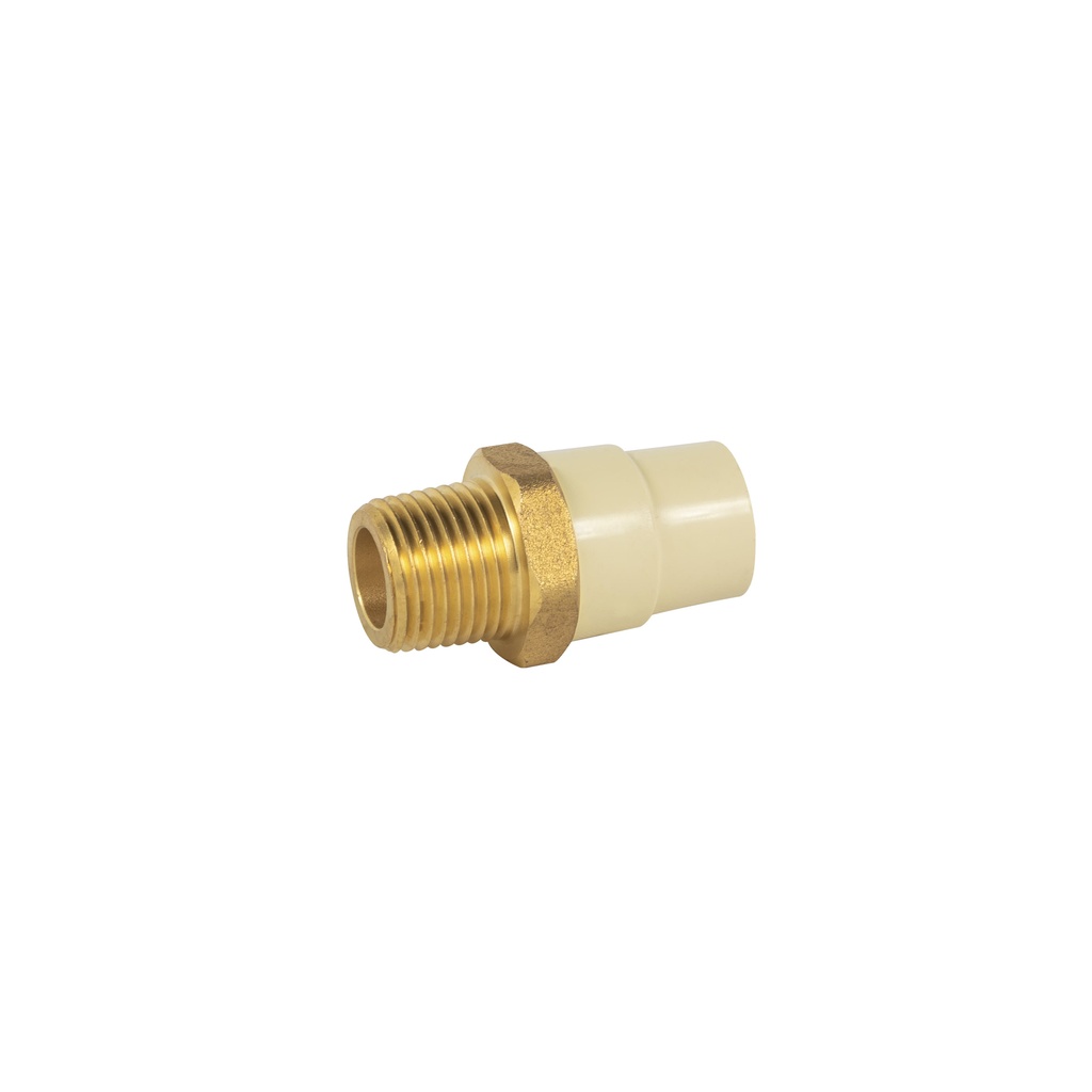 Adaptador macho de CPVC 1/2' con inserto metálico, Foset