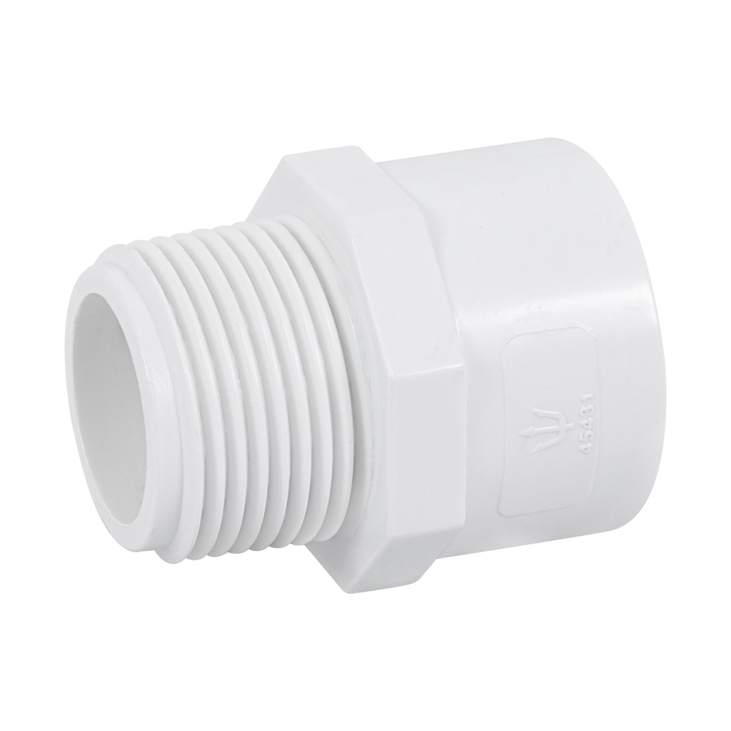 [T45431] Adaptador macho de PVC de 1', Foset