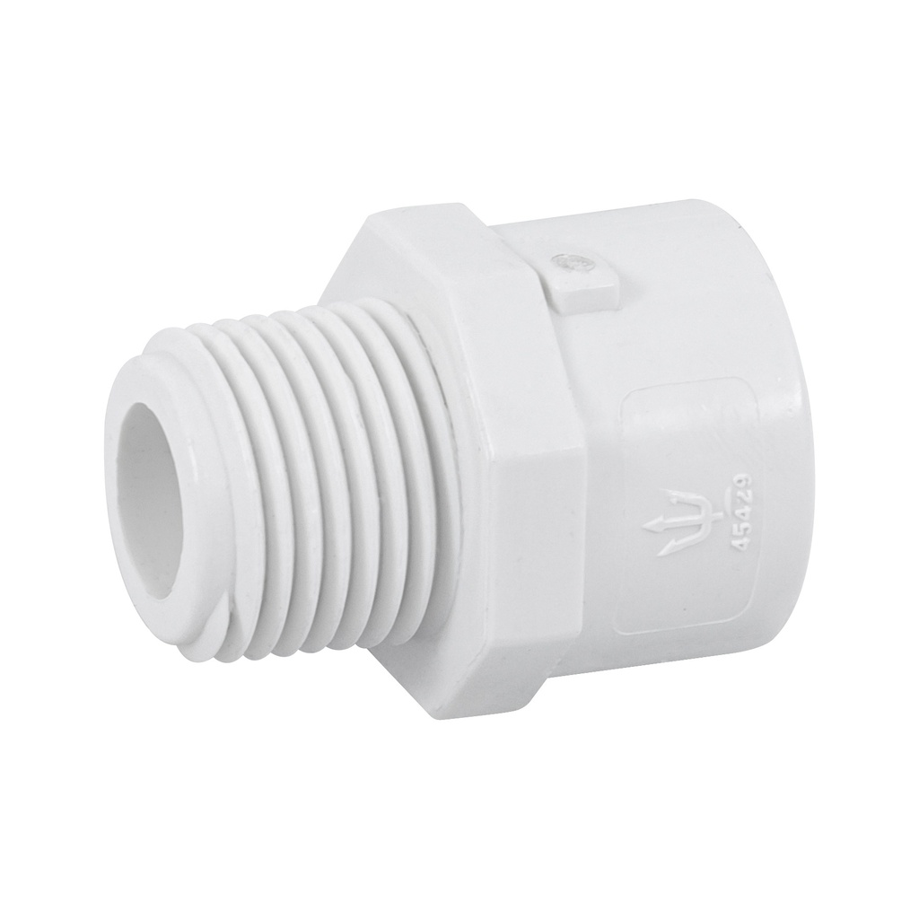 Adaptador macho de PVC de 1/2', Foset - Pag 523