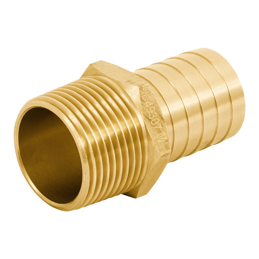[T49307] Adaptador macho de latón 1' para poliducto, Foset