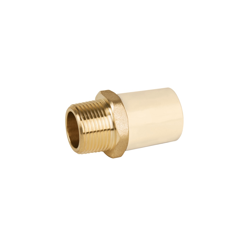 Adaptador macho de CPVC 3/4' con inserto metálico, Foset