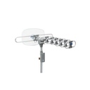Antena aérea para TV, giratoria 360° con cable coaxial 10m