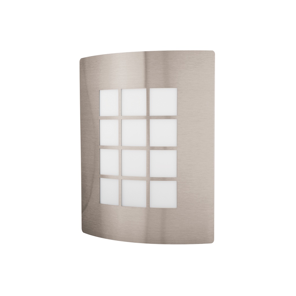 Arbotante decorativo cuerpo acero inox, lámpara no incluida - Pag 460