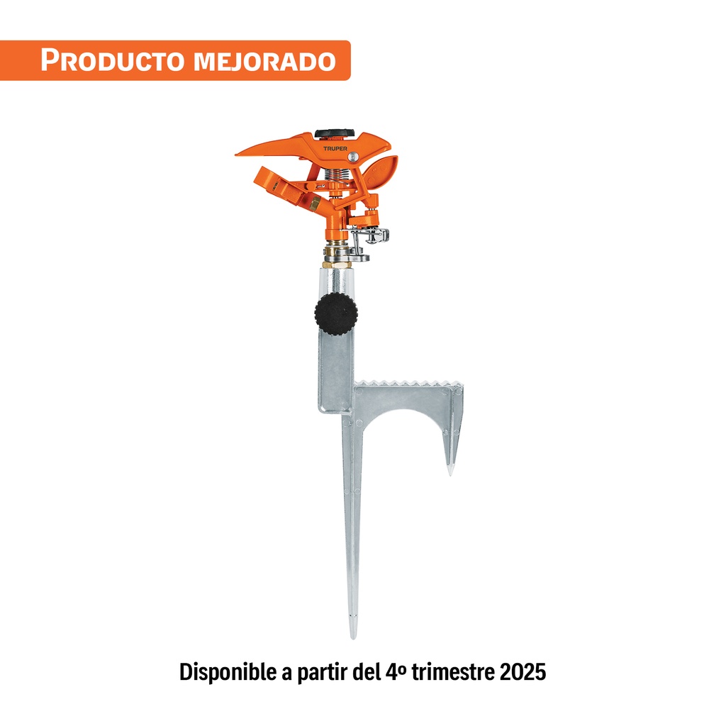 [T10323] Aspersor metálico reforzado, estaca de escalón, Truper