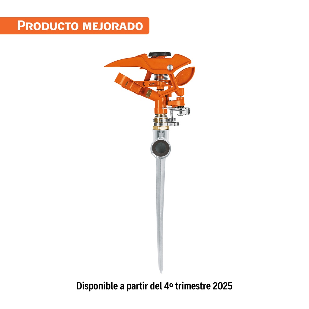 [T10318] Aspersor metálico una vía, estaca de 11', Truper