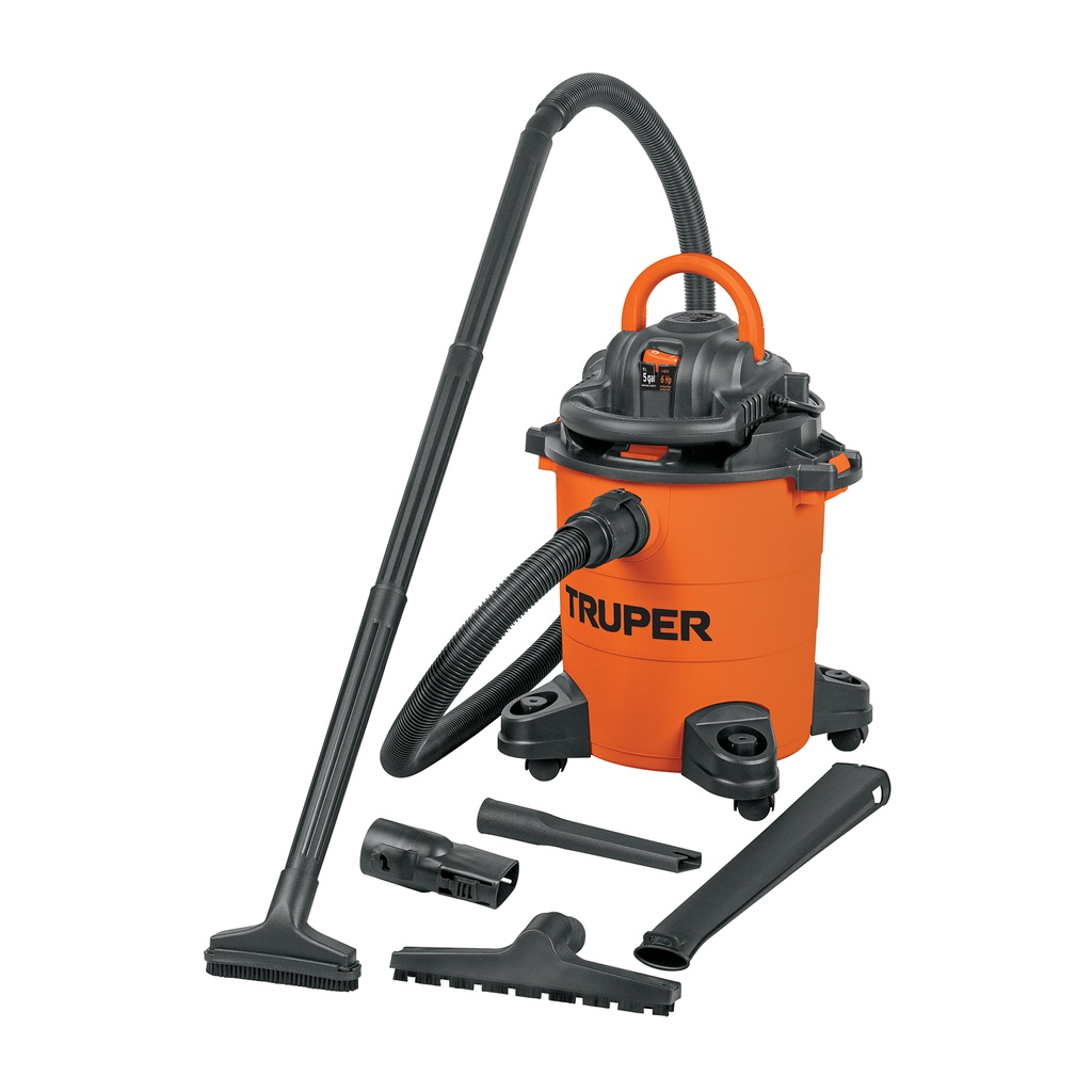 Aspiradora/sopladora de sólidos y líquidos 5 gal, plástica