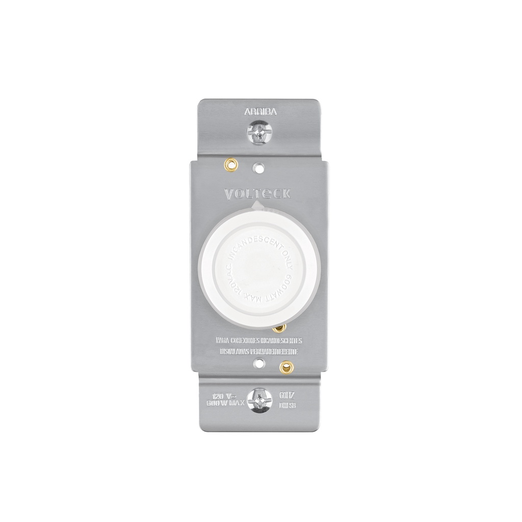 Atenuador de luz giratorio, Standard, blanco, Volteck