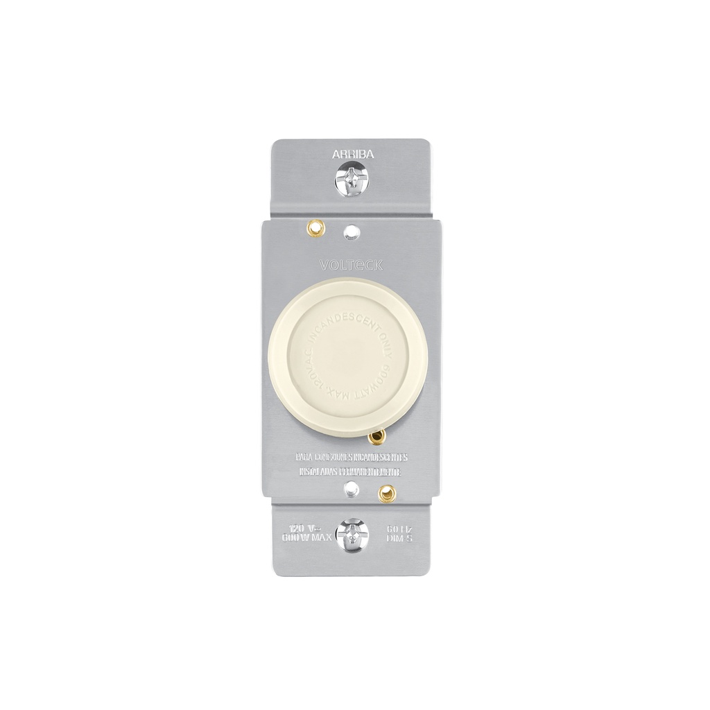 Atenuador de luz giratorio, Standard, marfil, Volteck