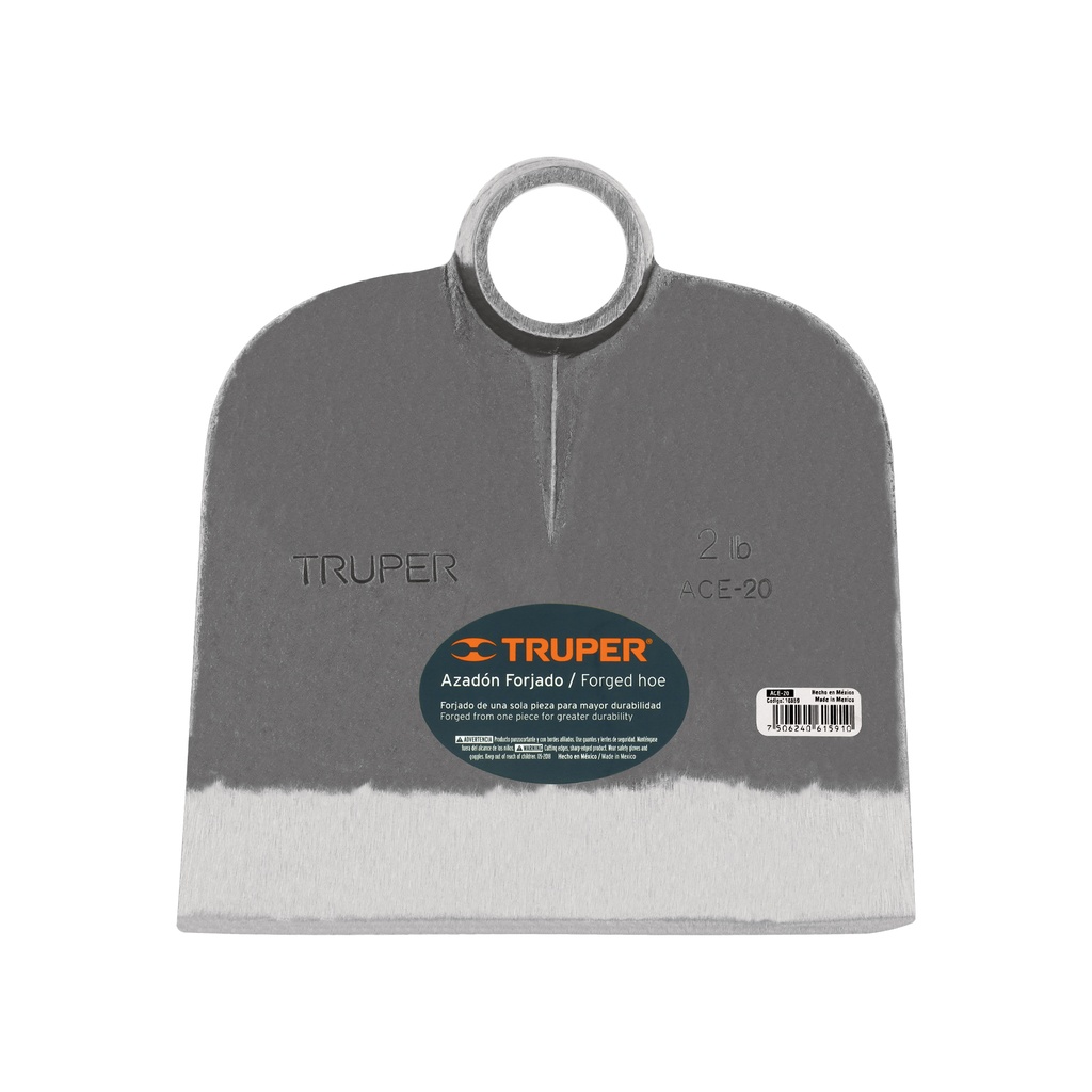Azadón Centroamericano 2.0 lb sin mango, Truper