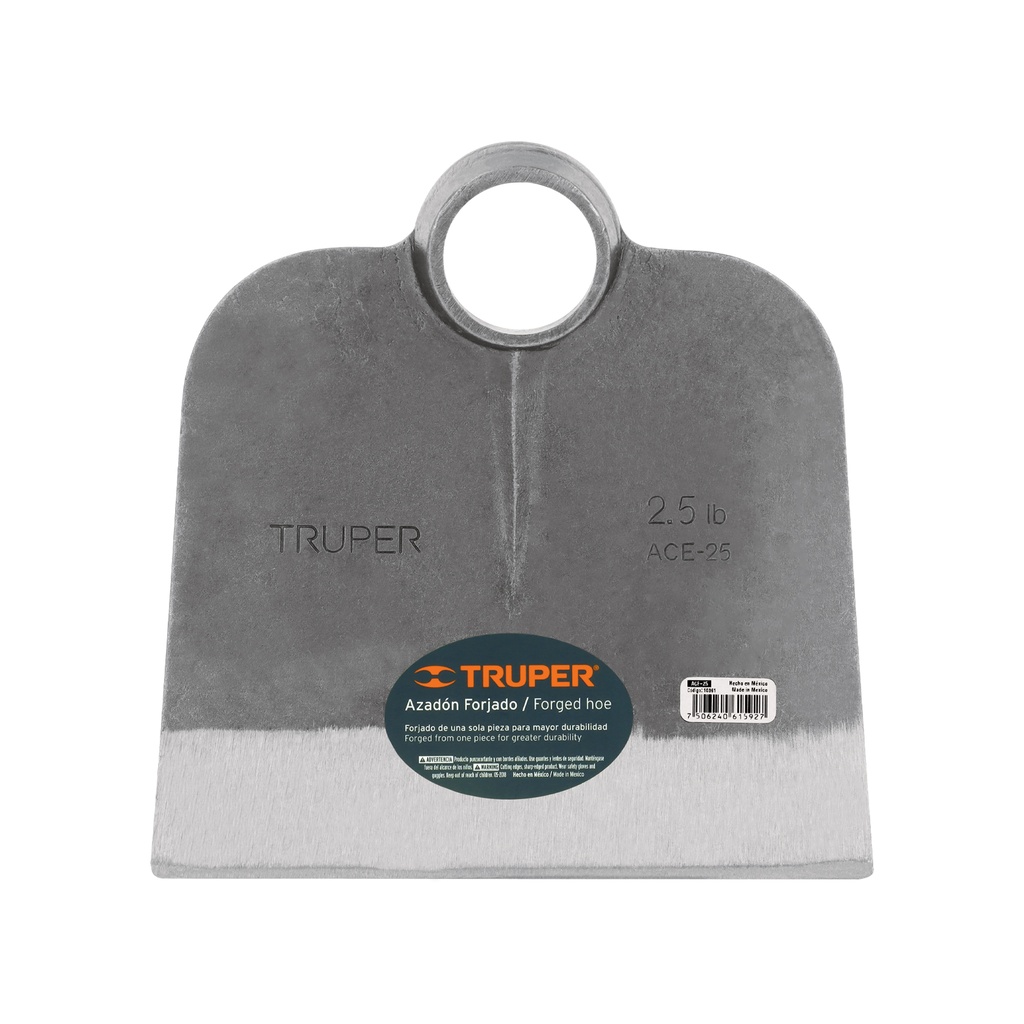 Azadón Centroamericano 2.4 lb sin mango, Truper