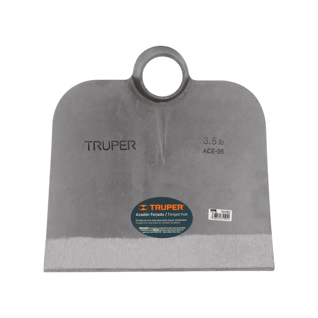 Azadón Centroamericano 4.0 lb sin mango, Truper