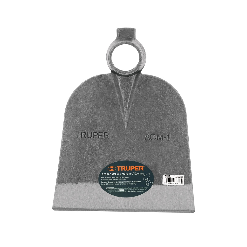 Azadón No. 1 oreja y martillo 2.6 lb sin mango, Truper