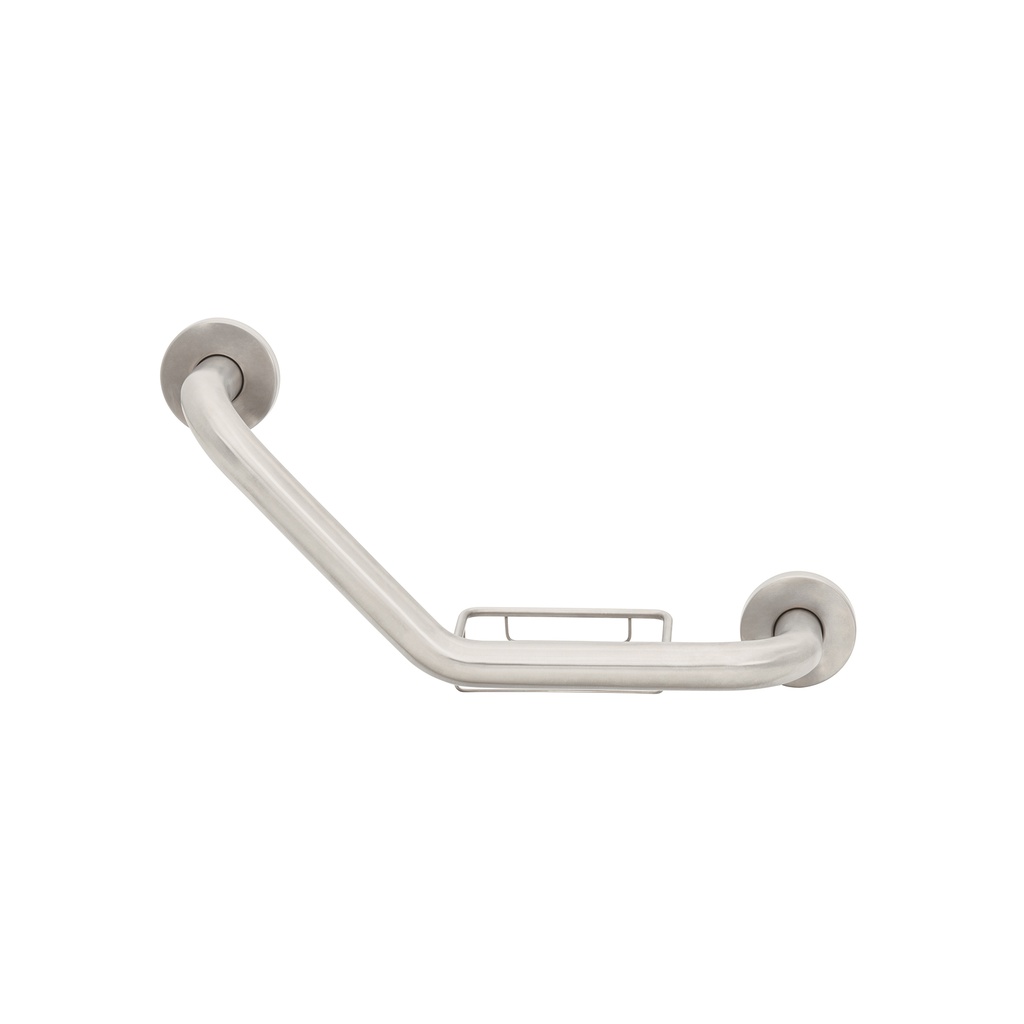 Barra angular con jabonera, acero inox, 1-1/4' x 40cm, Foset
