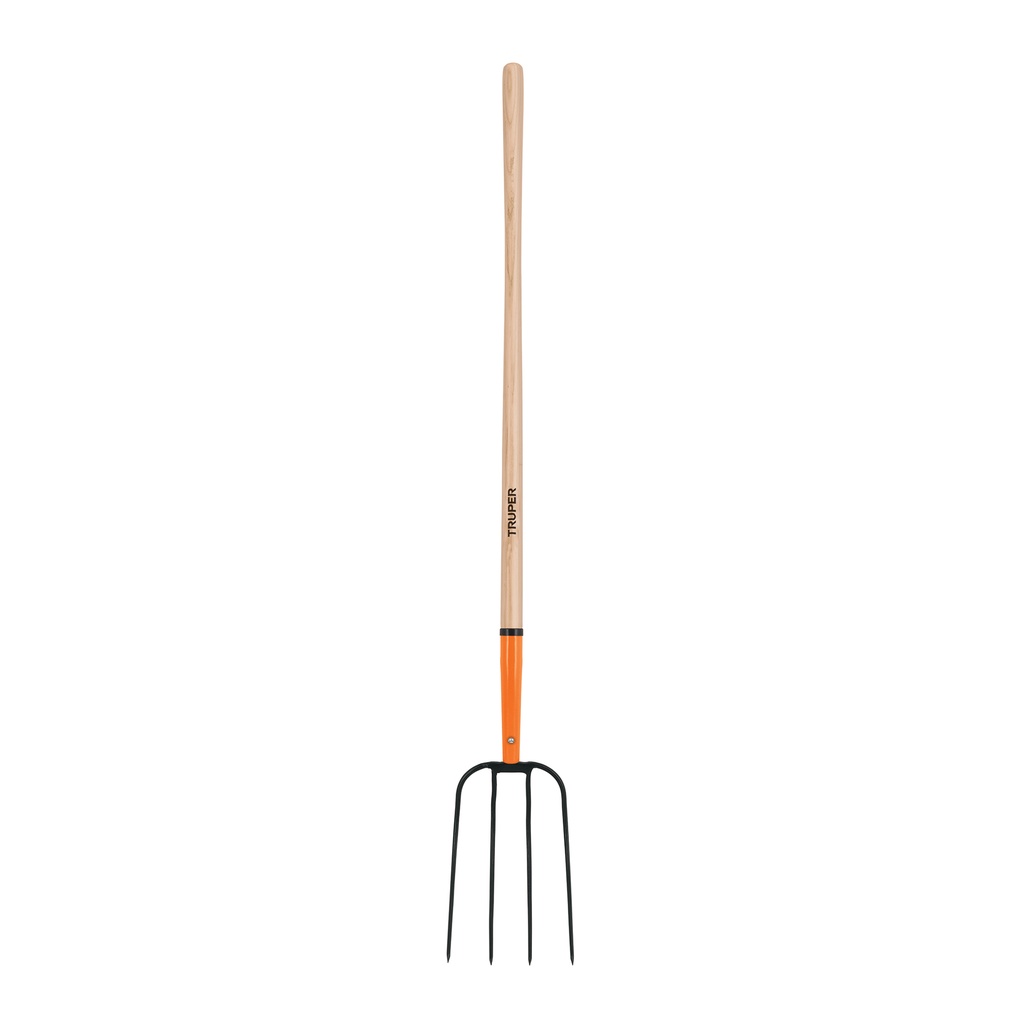[T11003] Bieldo para paja, 4 dientes, mango 48', Truper