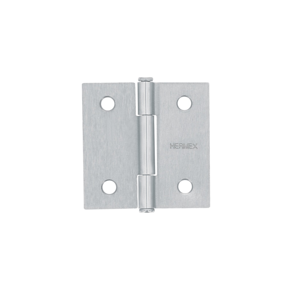 Bisagra cuadrada 2' acero cromo mate, plana, Hermex - Pag 577