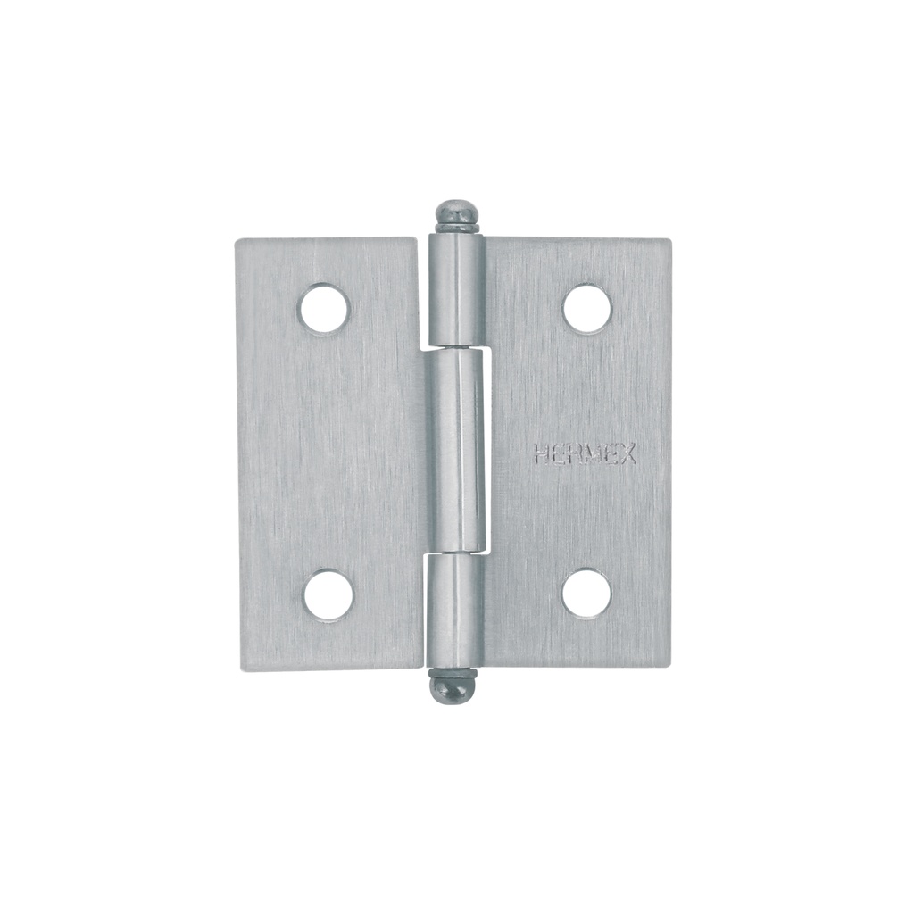 Bisagra cuadrada 2' acero cromo mate, redonda, Hermex - Pag 577