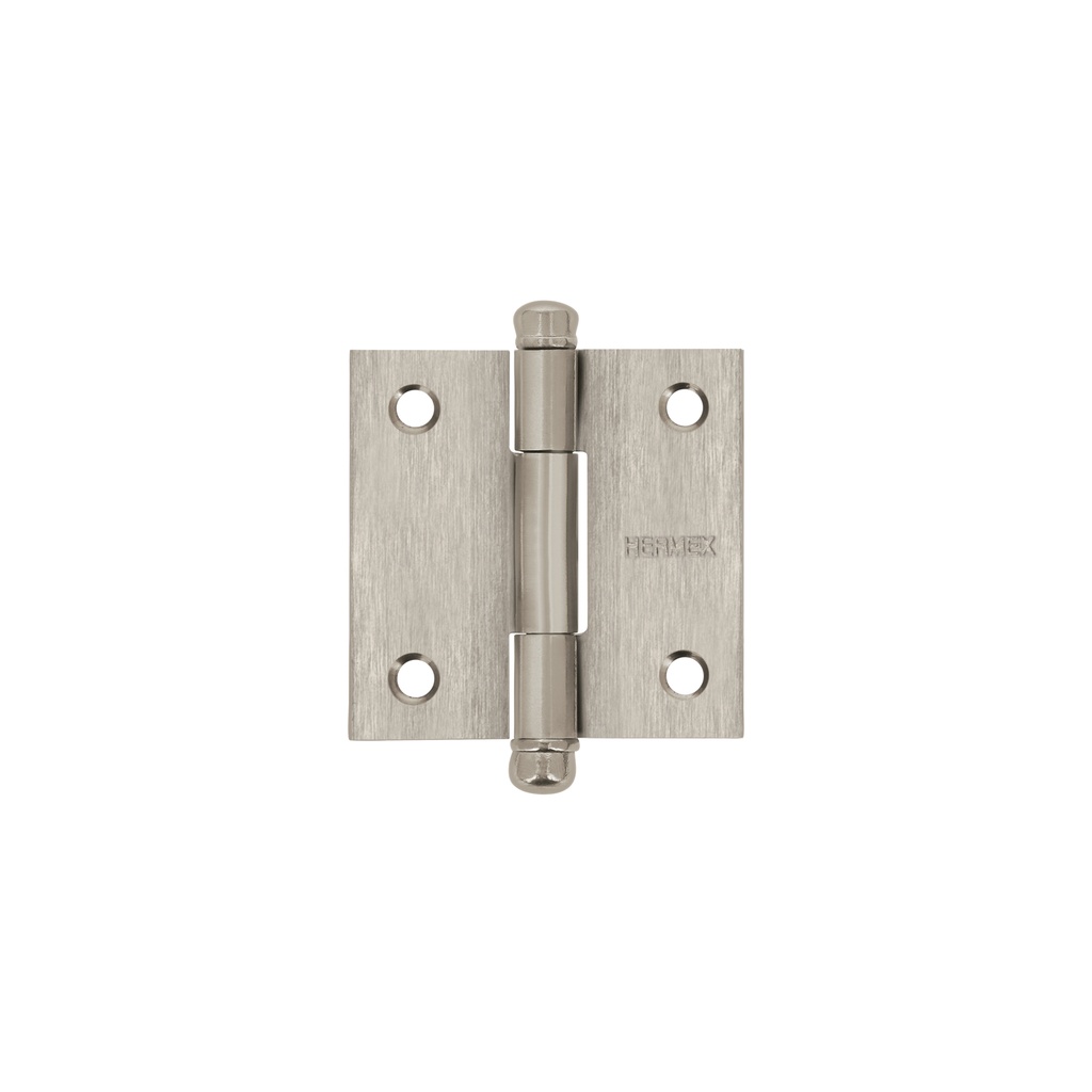 [T43220] Bisagra cuadrada 2' acero inoxidable, redonda, Hermex