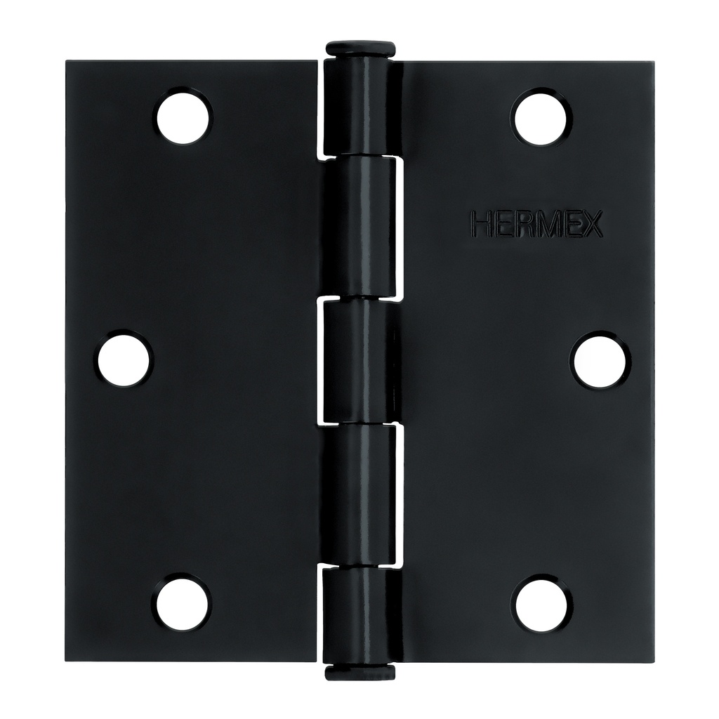 Bisagra cuadrada 3 1/2', negro mate, cabeza plana, Hermex - Pag 577