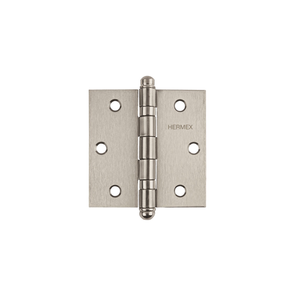 [T43222] Bisagra cuadrada 3' acero inoxidable, redonda, Hermex