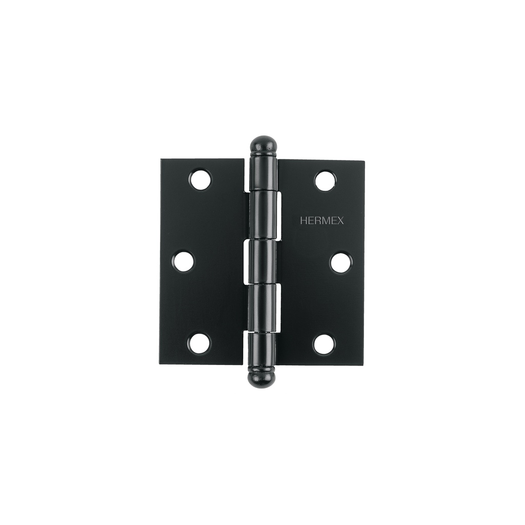 [T46919] Bisagra cuadrada 3' negro, redonda, Hermex