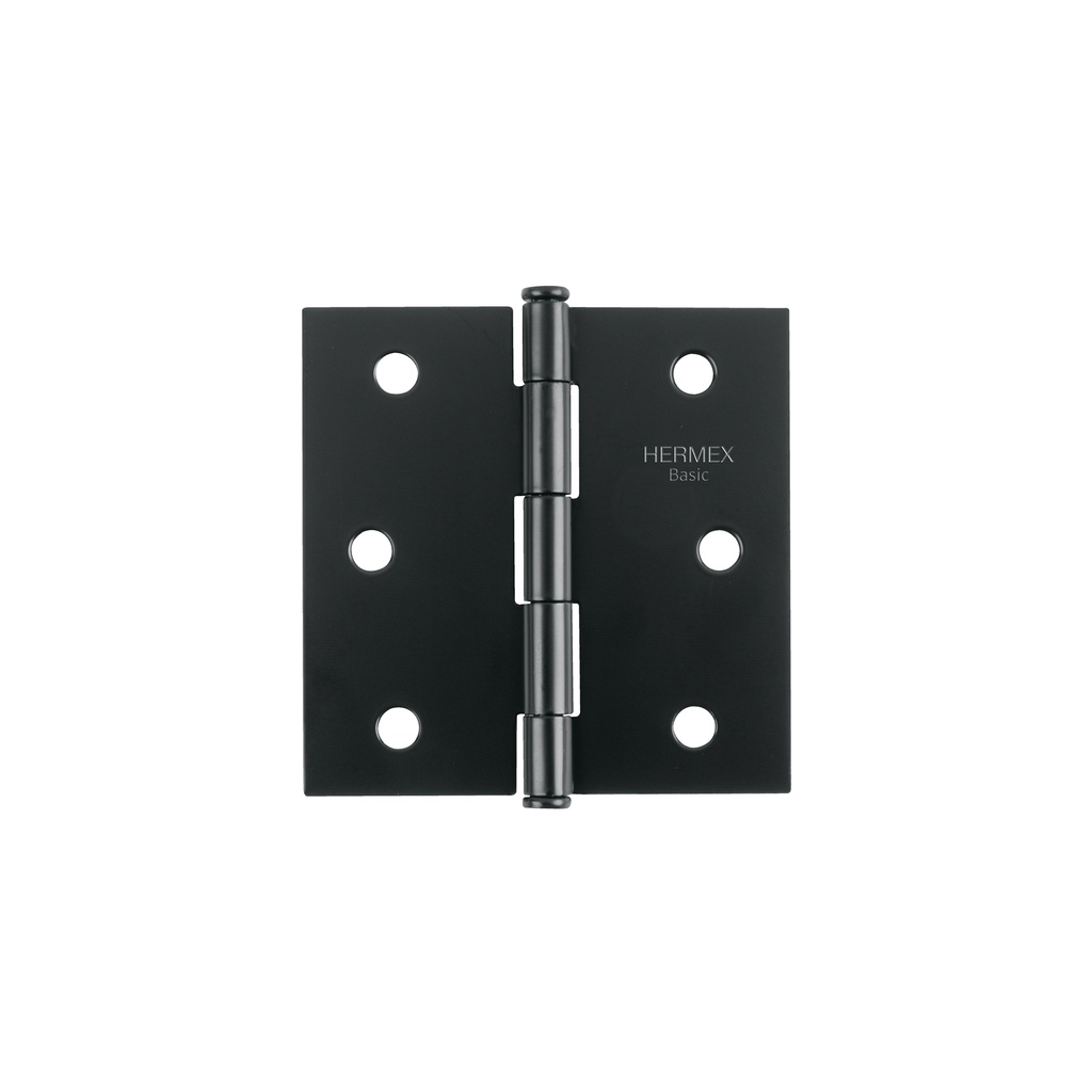 Bisagra cuadrada 3', negro mate, cabeza plana, Basic - Pag 578