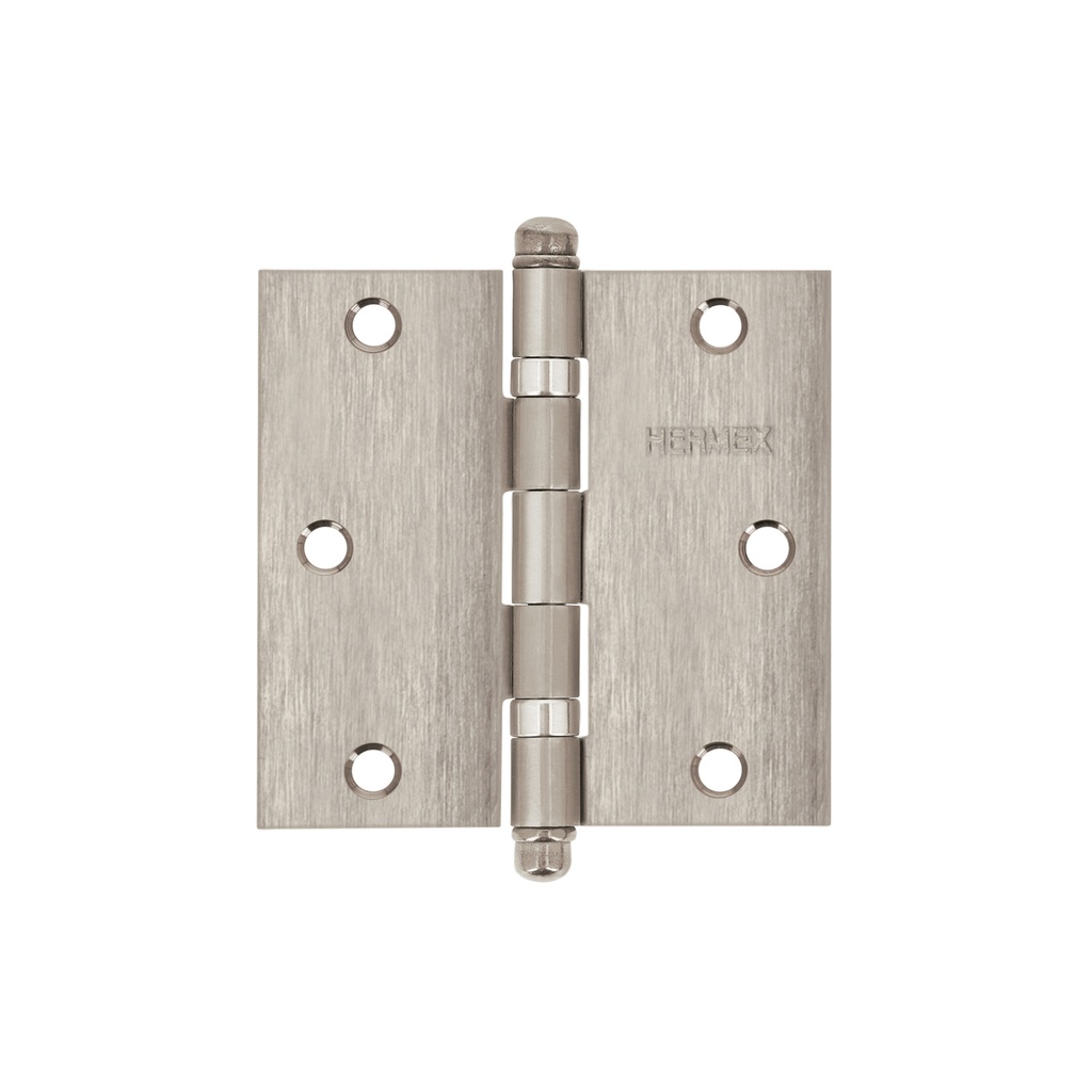 [T43223] Bisagra cuadrada 3-1/2' acero inoxidable, redonda, Hermex