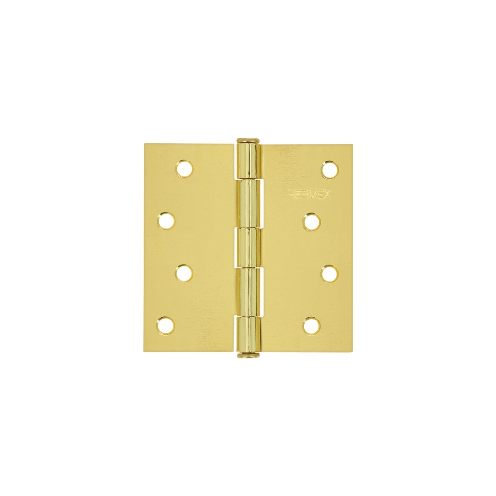Bisagra cuadrada 4' acero latonado, plana, Hermex - Pag 577