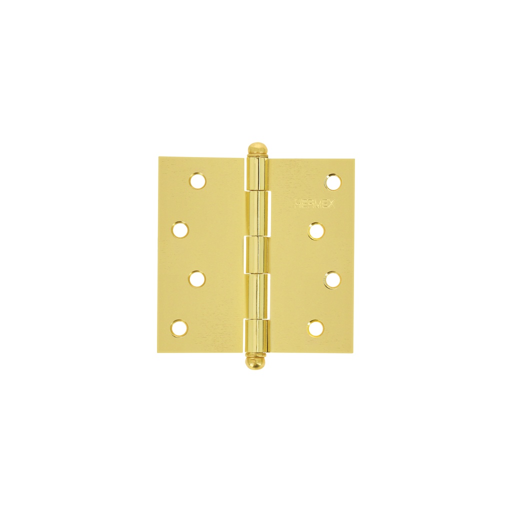 Bisagra cuadrada 4' acero latonado, redonda, Hermex - Pag 577