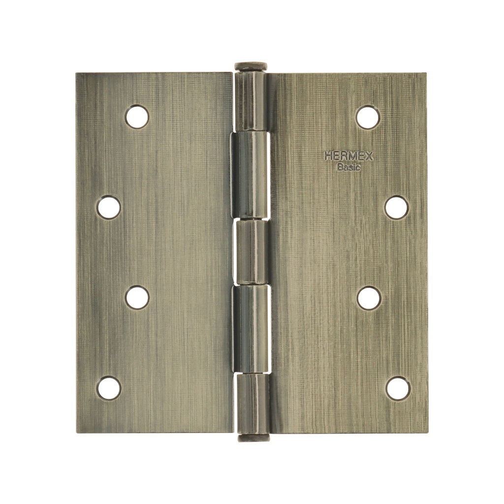 Bisagra cuadrada 4', latón antiguo, cabeza plana, Basic - Pag 578