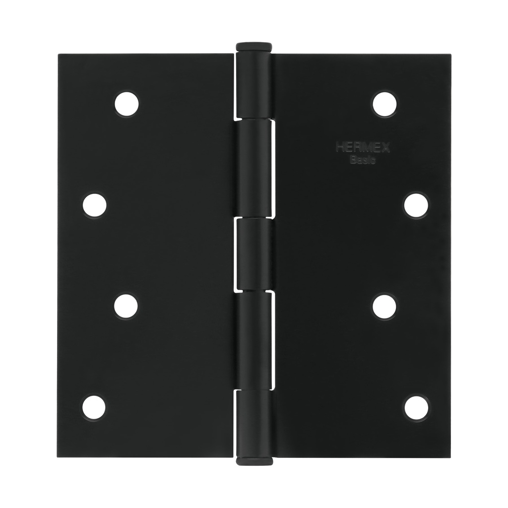 Bisagra cuadrada 4', negro mate, cabeza plana, Basic
