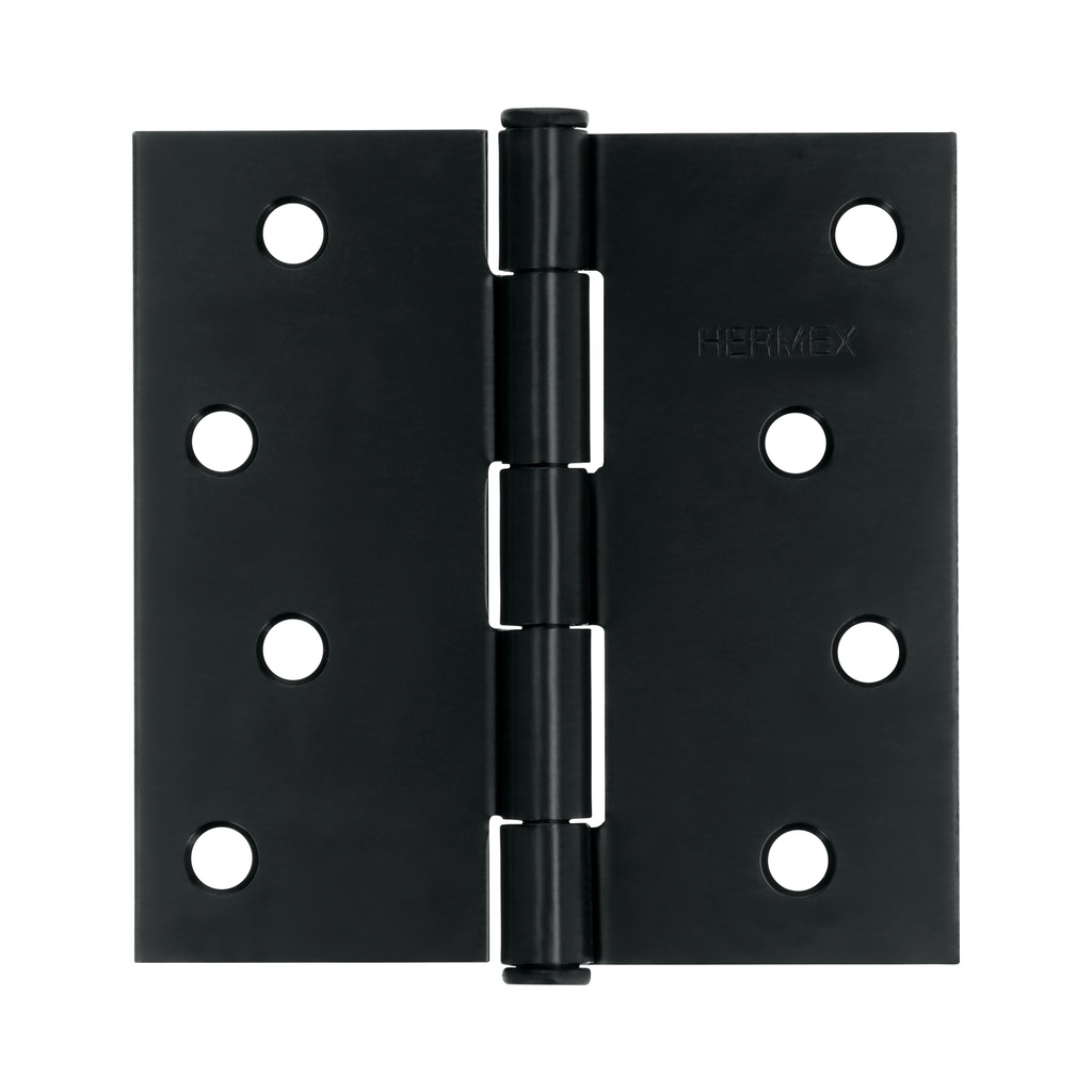 Bisagra cuadrada 4', negro mate, cabeza plana, Hermex
